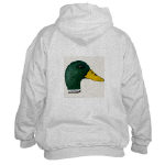 Duck Mallard Drake Watercolor Hooded Sweatshirt by NANCE